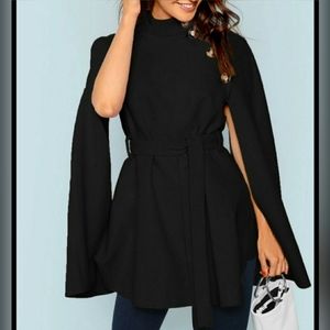 Stunning Black Cape with Belt